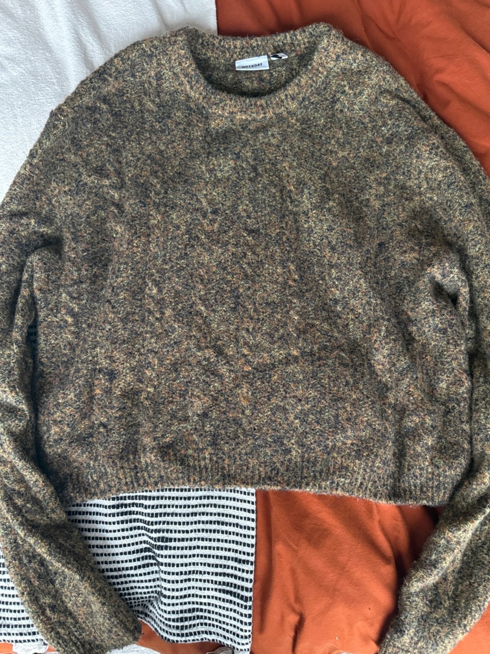 WEEKDAY - Men's Multicolor Wool Blend Crewneck Sweater